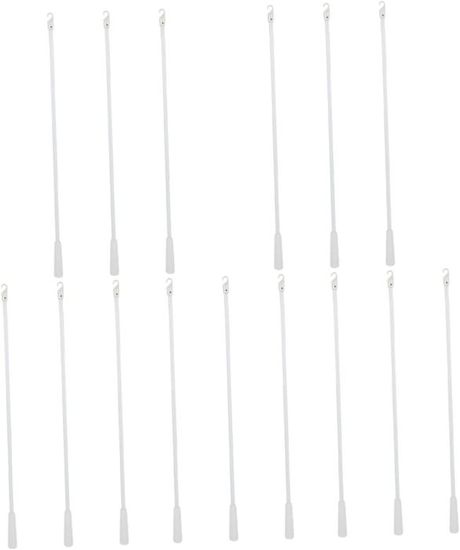 Tringle Store Rechange Lot De 2 Baguettes De Store Vénitien Avec Crochet - 61 Cm - Blanc - Pour Stores Horizontaux Ouvre Store Horizontal