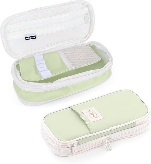 Trousse Grande Capacité Compartiment Trousse à Crayons Papeterie