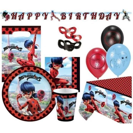 Tovaglioli Miraculous Amscan - Confezione Da 20 Pezzi, 33x33 Cm, Rosso - Foto 11