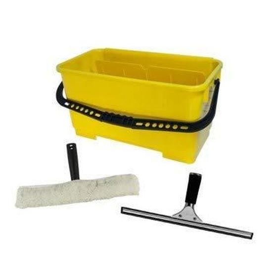 LAMATEX Seau Vitrier 22 Litres Renforcé - Mouilleur Jusqu'à 45 Cm Pour Vitrerie