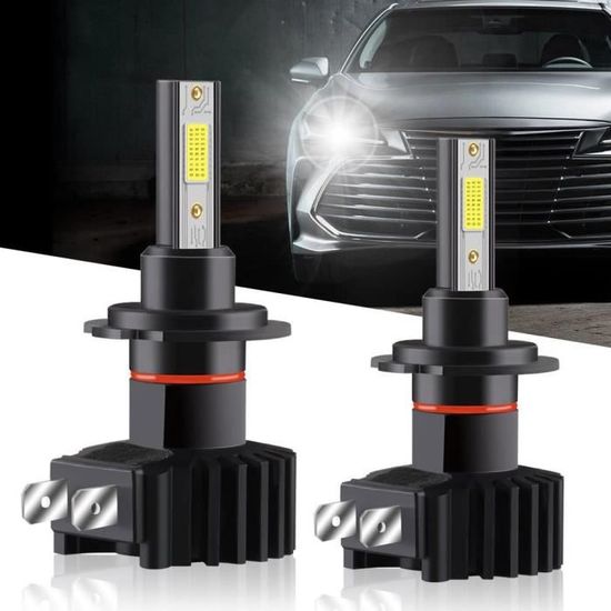 NIGHTEYE Ampoules H7 LED 42000LM 200W - Feux Blanc 6500K Super Lumineux Pack De 2