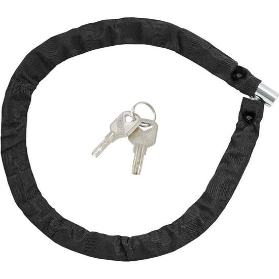 WANLIAN Chaîne Antivol Acier Inoxydable 304 6mm X 80cm Avec Cadenas Blindé 40mm - 4 Clés - Vélo Moto Scooter