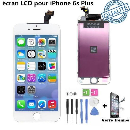Kit écran LCD Retina + Vitre Tactile Pour IPhone 6S Plus Blanc - Qualité TOP + Outils