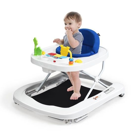 DREAMADE Trotteur Bebe Pliable Marchette Bebe avec Hauteur Reglable Jouets Amovible Musique Lumieres pour Enfant 6 18 Mois Cdiscount Puericulture Eveil bebe