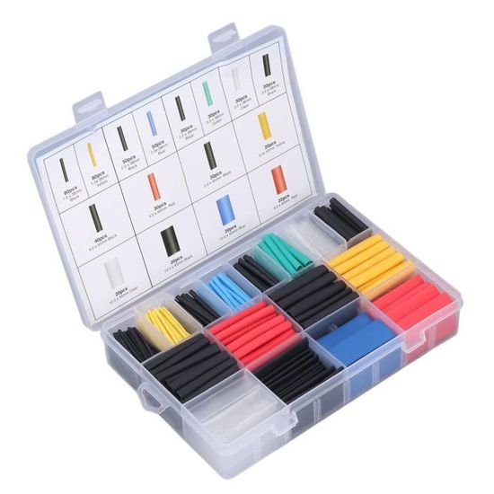 70 Tubes Thermorétractables Polyoléfine 2:1 - Diamètres 1.0 à 5.0 Mm - Pour Connexions électriques, Câbles, Automobile