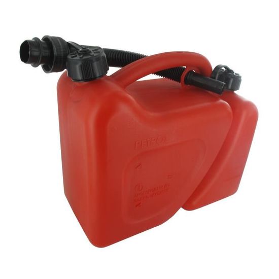 Jerrican Plastique 10 Litres Homologué - Avec Bec Verseur - Pour Transport D'Huile Usagée Ou Liquides