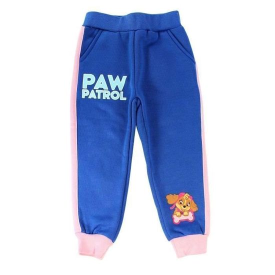 Pantalon De Jogging Fille Paw Patrol Rose - Coton, Confortable, Pour Jeu Et Maison - Produit Officiel Licence