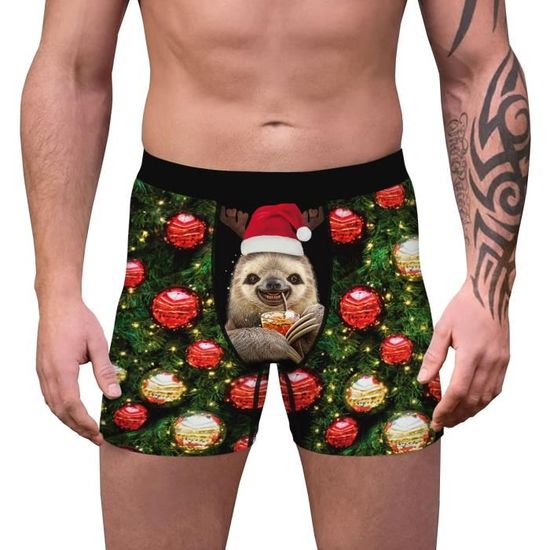 Diusye Short De Bain à Séchage Rapide Pour Homme Motif Père Noël