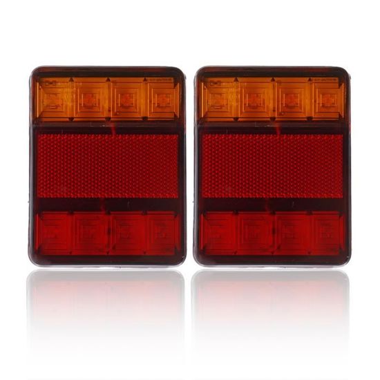 Paire De Feux Arrière LED 12V 6 Fonctions - Pour Caravane, Remorque, Camion, Neufs