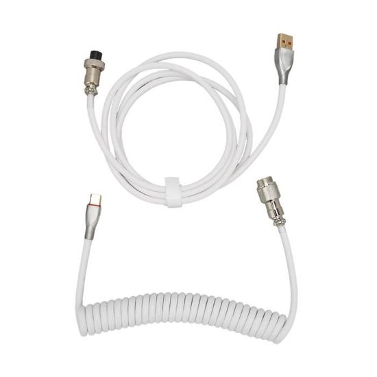 Cable USB C Spiralé, Type C vers USB A Câble de Clavier Gamer, Tressé en  Nylon Câble Clavier Mecanique avec Connecteur Aviatio[1200] - Cdiscount  Téléphonie