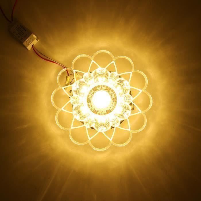 BO Lustre plafonnier 3W LED de Lotus blanc chaud