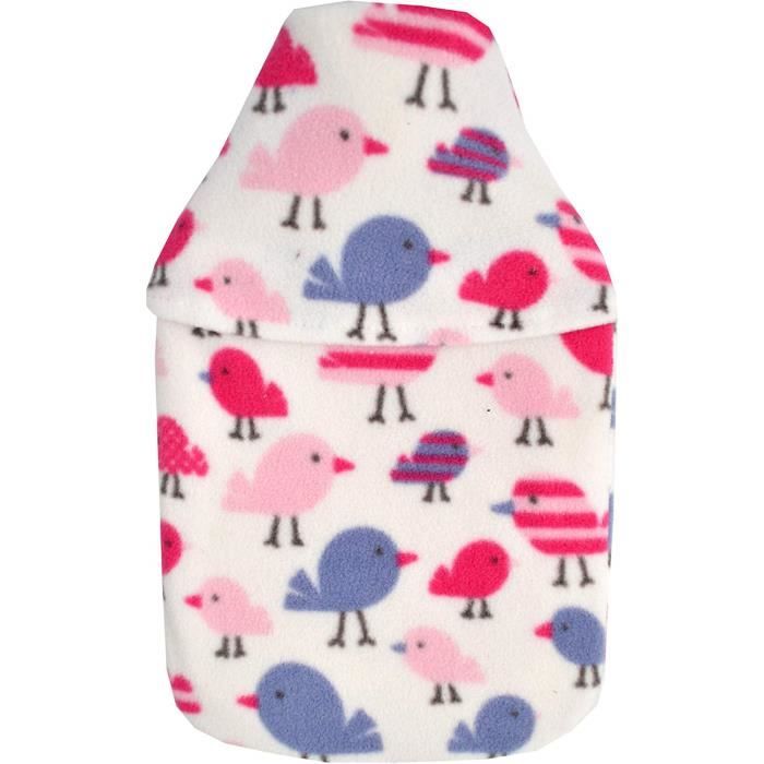 Vagabond Bags Ltd Ltd Bouillotte avec housse en polaire Motif oiseaux 2L1