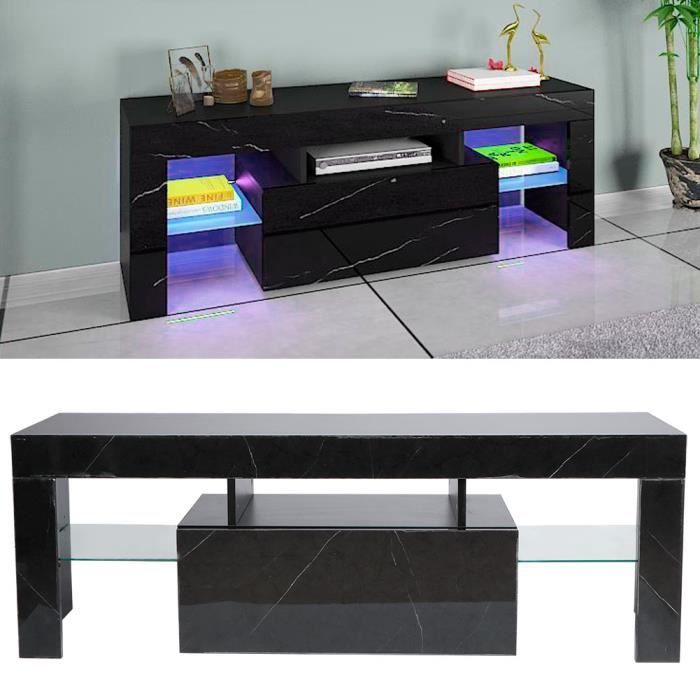 CES Meuble TV à LED Moderne 130 x 35 x 45cm