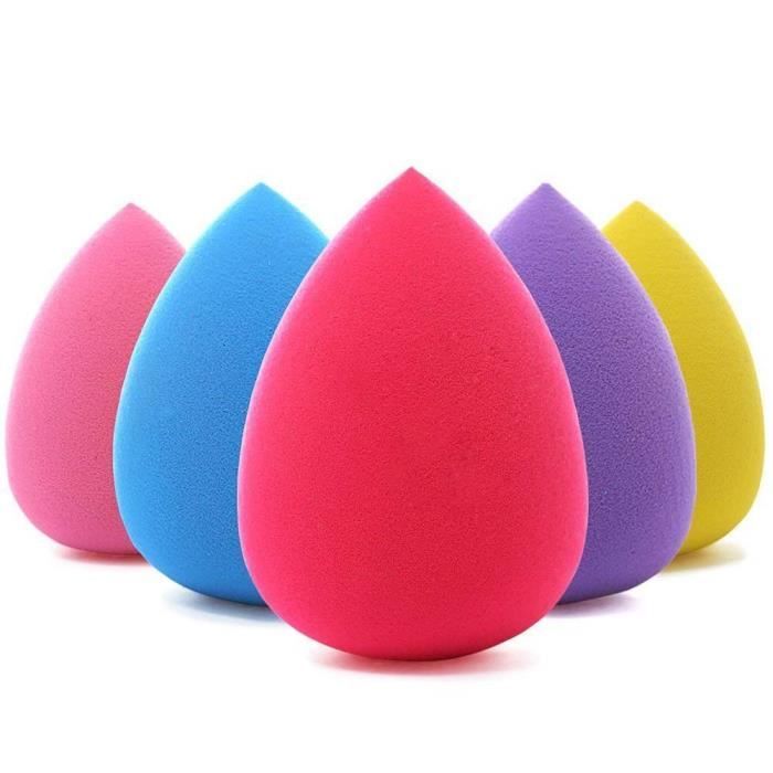 Ensemble d'éponge de maquillage 5 pièces Blender Beauty Foundation Éponge de mélange, sans défaut pour éponges de maquillage liquide