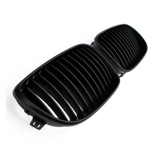 2 GRILLE DE CALANDRE NOIR MAT BMW SERIE 1 E81 E82 E87 E88 PHASE 2 DE 2007 A 2011