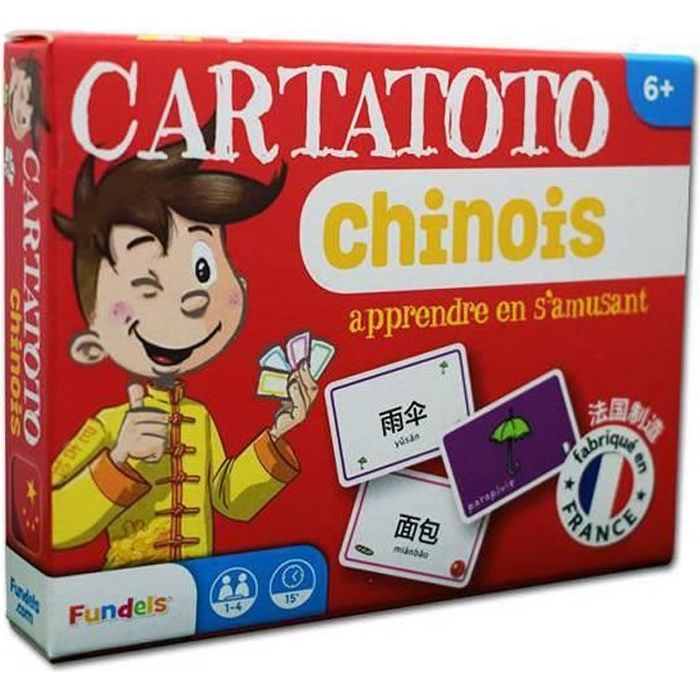 Cartatoto Chinois - jeu de 110 cartes cartonnées plastifiées