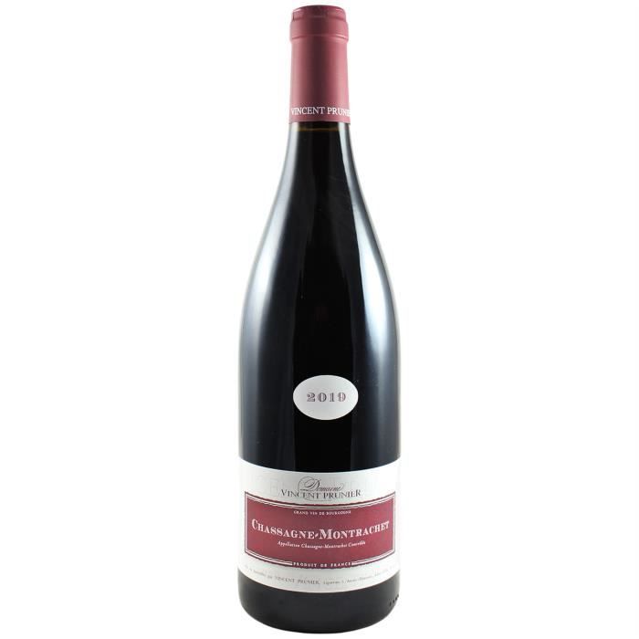 Chassagne-Montrachet Rouge 2019 - 75cl - Domaine Vincent Prunier - Vin AOC Rouge de Bourgogne - Cépage Pinot Noir