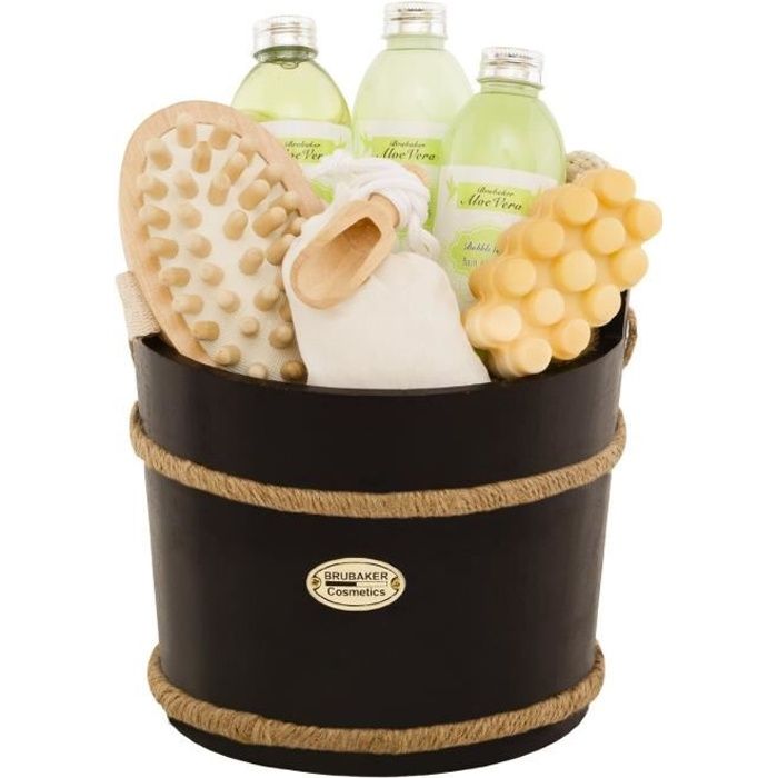 BRUBAKER Coffret de Bain bienfaisant Soins de Bien-être - 9 Pièces - Aloe vera