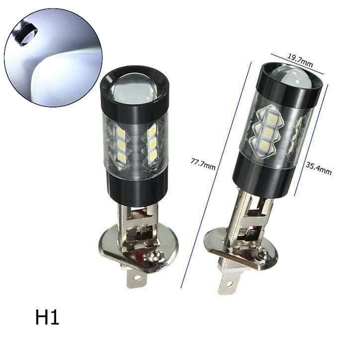 JL Led Ampoules H1 2X 80W 6000K Blanc H1 H3 H4 H7 H11 9005 3030Smd Auto Voiture Brouillard Phares - JLMLR824AA1796