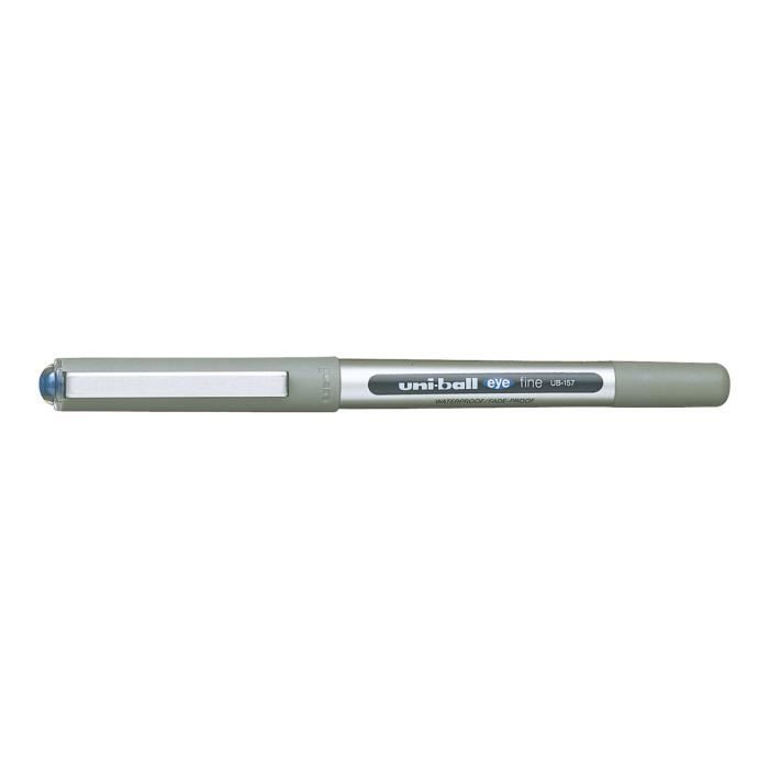 Uni-ball Eye UB-157 Roller bleu encre pigmentée à base d'eau 0.7 mm fin pack de 3