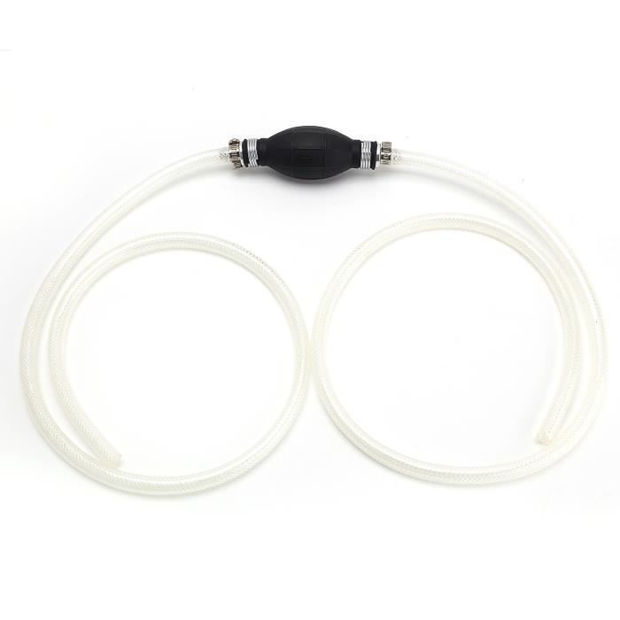 Pompe siphon manuel transfert liquide petrol essence carburant tube tuyau souple
