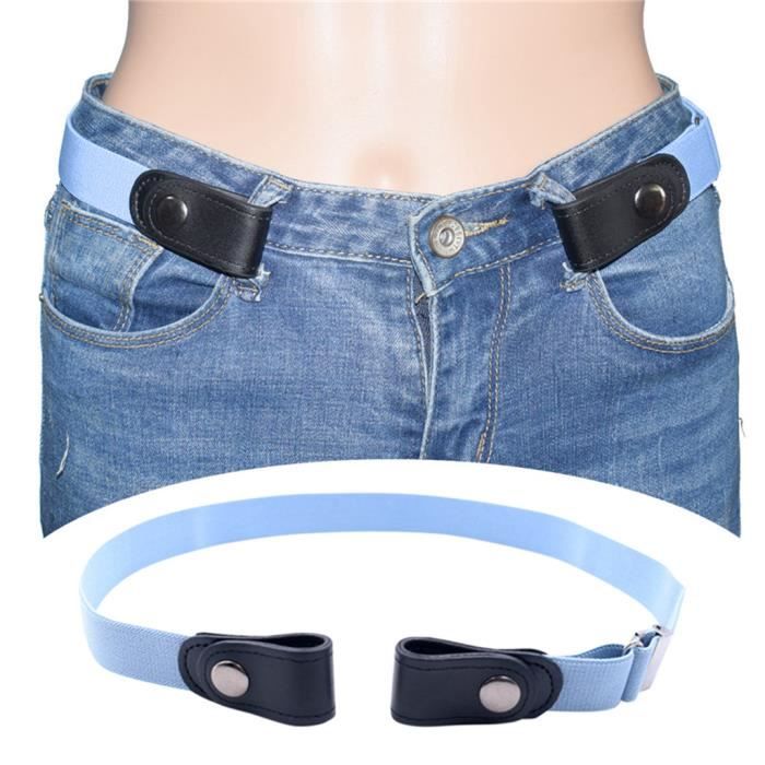 Pas de ceinture élastique paresseuse de boucle pour hommes et femmes élastiques, convient à tous les pantalons WESE1161