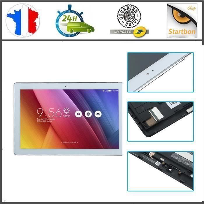 ECRAN LCD + VITRE TACTILE Asus Zenpad 10 Z300 Z300C Z300C P023 avec FRAME BLANC.