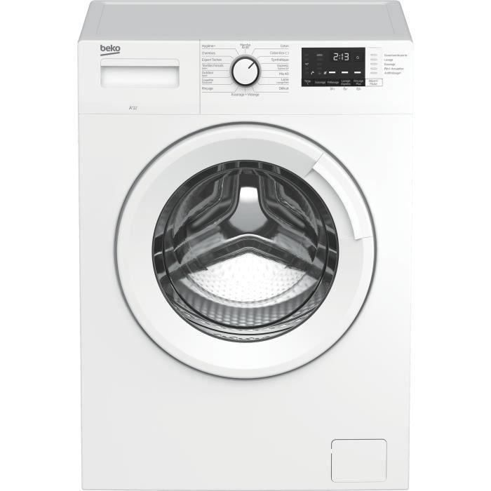 Lave-linge hublot BEKO LLF104W4 - 10 kg - Moteur induction - Largeur 60cm - 1400 tours/min - Blanc