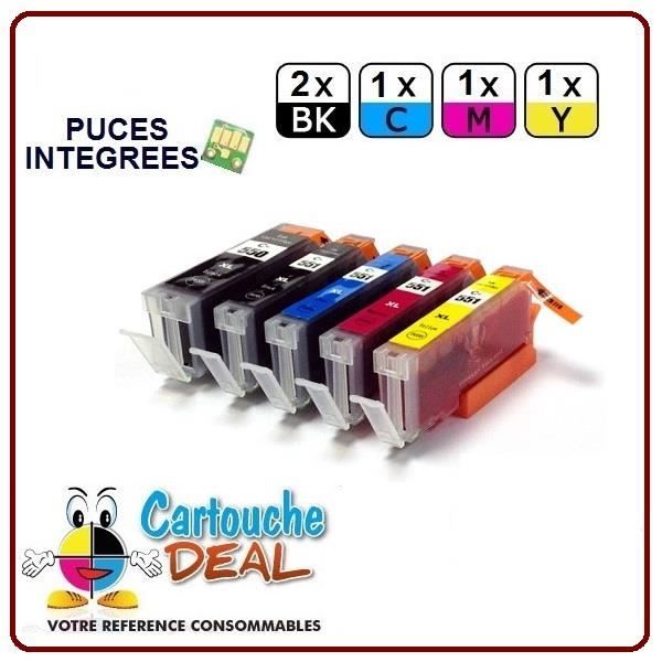 2+3 CANON Pixma MG5500 MG5550 MG6350 MG6450 MG7150 Cartouche générique compatible