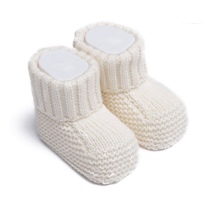 Chaussons bébé en tricot de coton bio