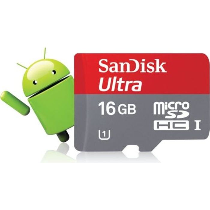 SanDisk Micro SDHC Ultra 16 Go - Classe 10