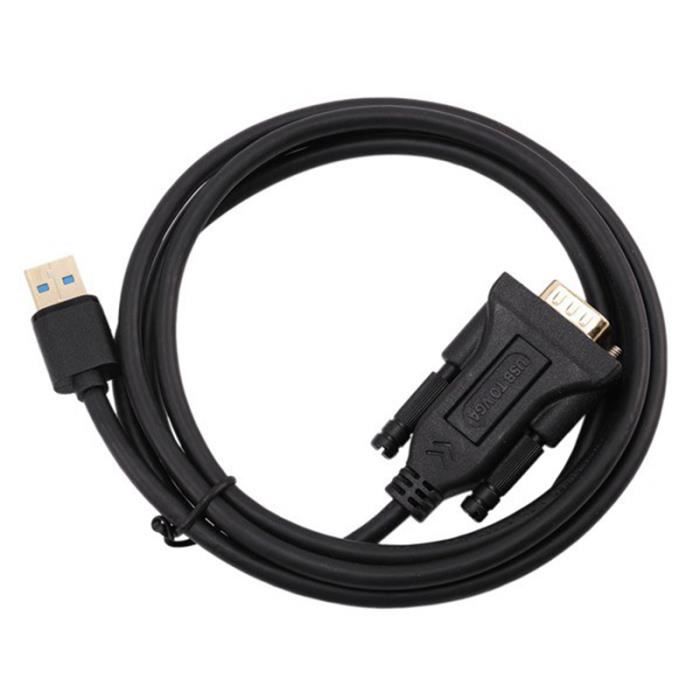 KSHD 1.5M ABS USB Vers Vga Connecteur Externe Carte Graphique Ordinateur Vers Projecteur Affichage Hd Conversion CâBle Extension de