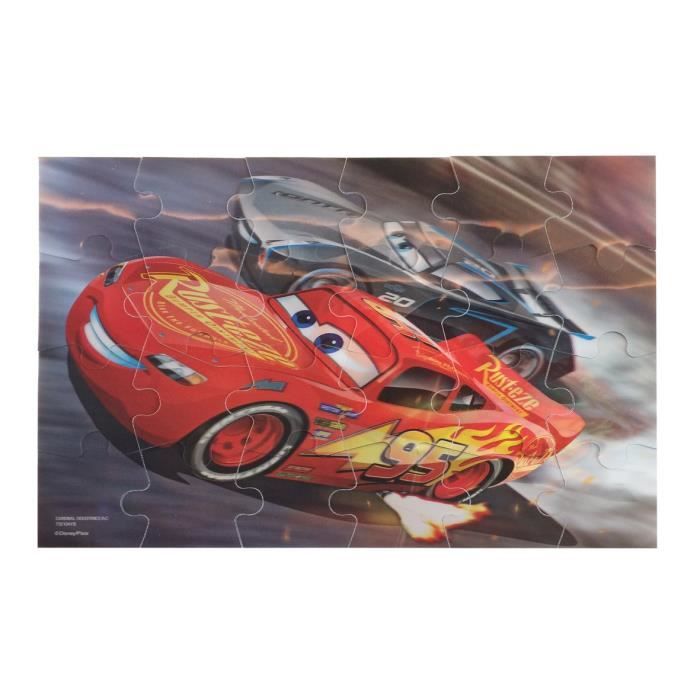 CARS 3 - Boite 3 Puzzles Image Effet 3D Spinmaster