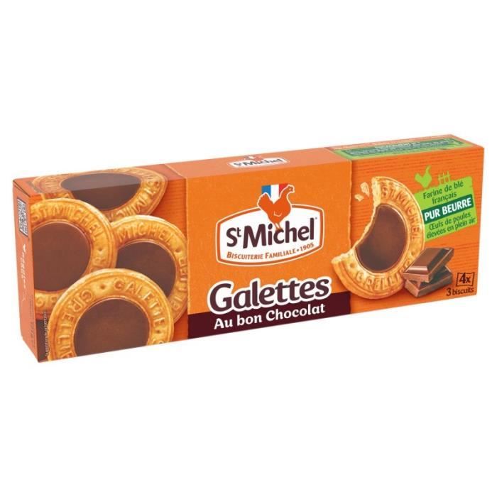 ST MICHEL - Galette Au Bon Chocolat 121G - Lot De 4
