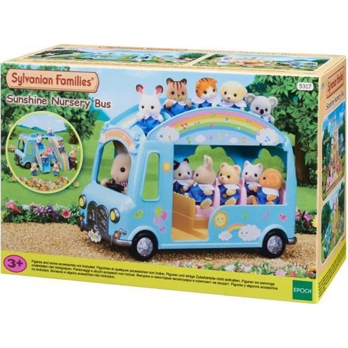 FAMILLES SYLVANIENNES-Le Bus Arc-en-Ciel Animaux Mini-Univers, 5317, Multicolore