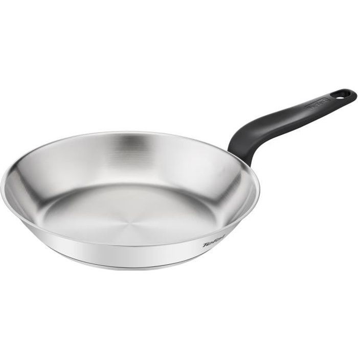 TEFAL E3080404 Poêle 24 cm, Induction, Acier inoxydable de première qualité, Garantie 10 ans, Saisie parfaite, Déglaçage, Primary