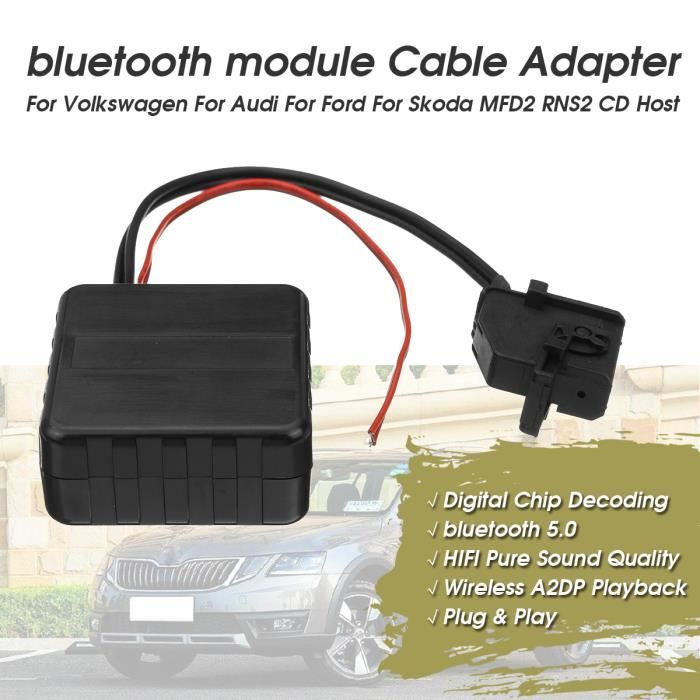 TEMPSA Module bluetooth Adaptateur Aux Câble Pour Volkswagen Audi Ford Skoda MFD2 RNS2 CD Host