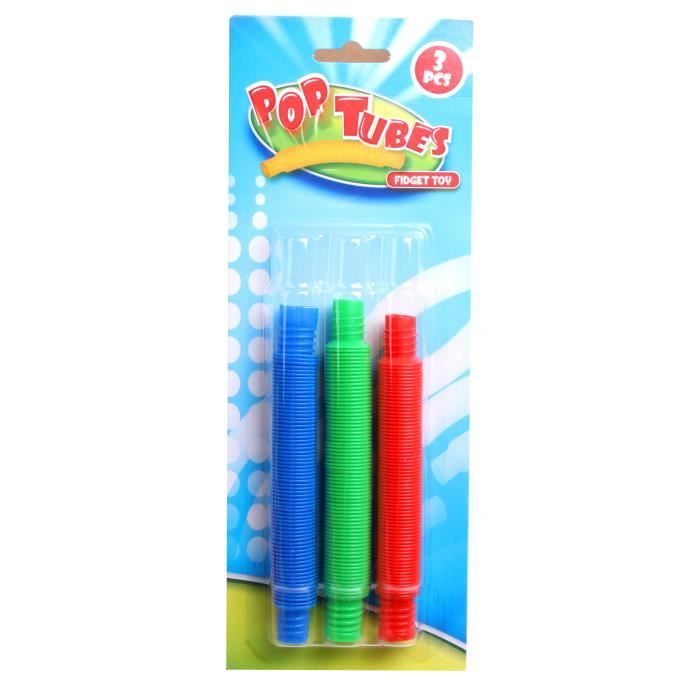 TOM jeu fidget Pop Tubes 15 - 45 cm 3 pièces
