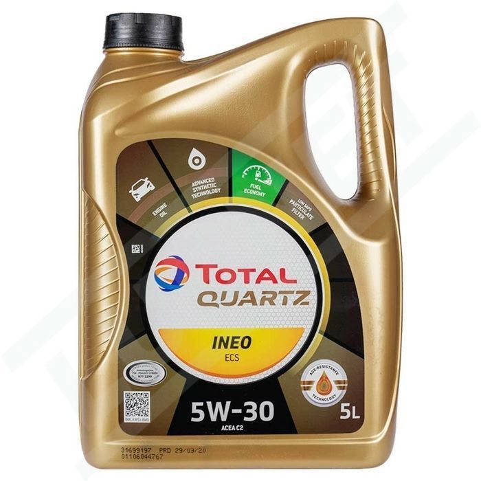 Huile Synthese Total Quartz Ineo Ecs 5W30 5 litres essence et diesel