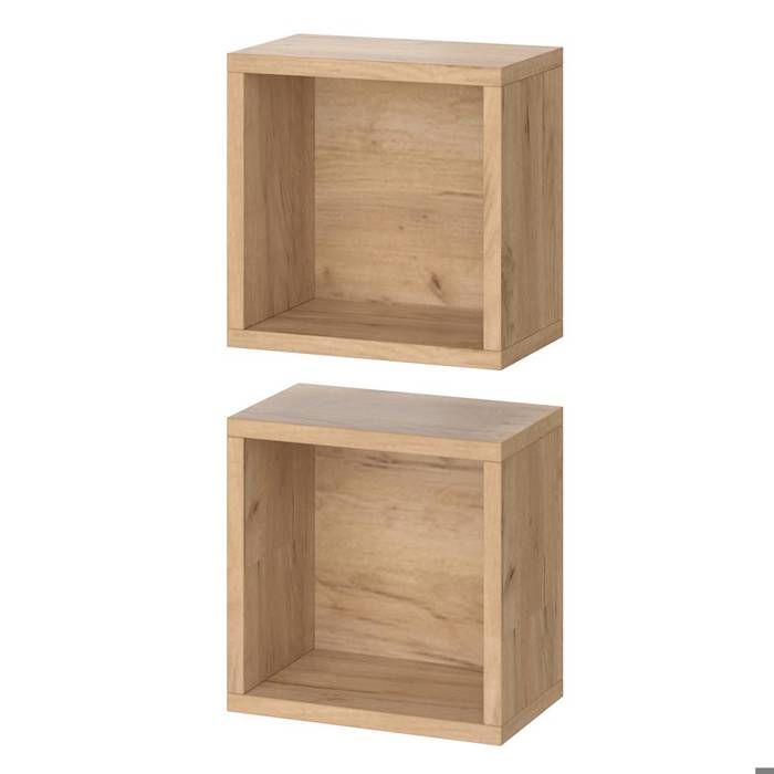 Armoire murale Senyo 25x25cm Set de 2 Chêne de force doré Vicco 36364