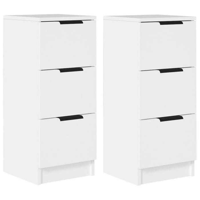 Buffet basarmoire commode Lot de 2 Buffets blanc 30x30x70cm bois dingénierie 7053697 FrenchDays