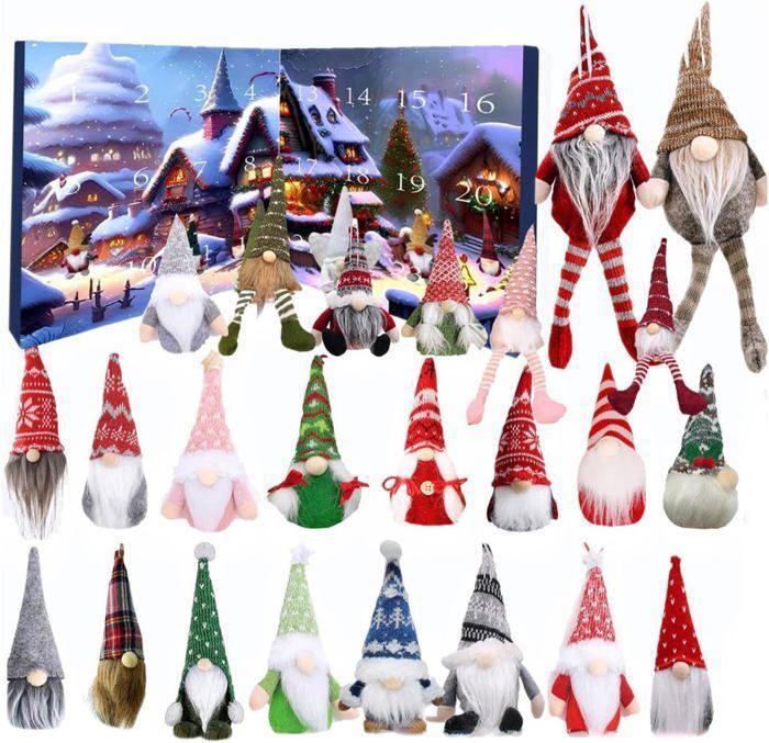 Calendrier De L'Avent Gnomes – 31 Figurines à Collectionner – Halloween Et Noël 2024