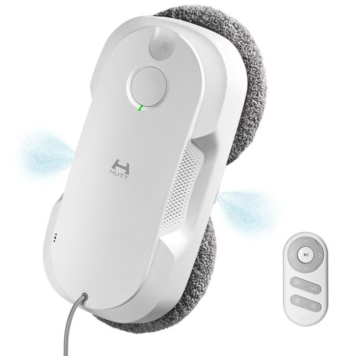 HUTT DDC56 Robot Laveur de Vitre Robot Nettoyeur de Vitres avec Double Pulvérisation deau Télécommande