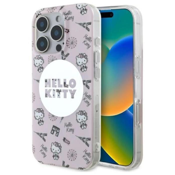 Coque Téléphone HELLO KITTY iPhone 16 Pro MagSafe IML Motifs Parisien
