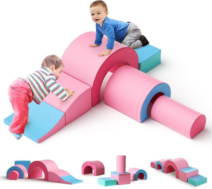 Blocs de Construction en Mousse pour bébé, Jouets d'escalade Mousse ...