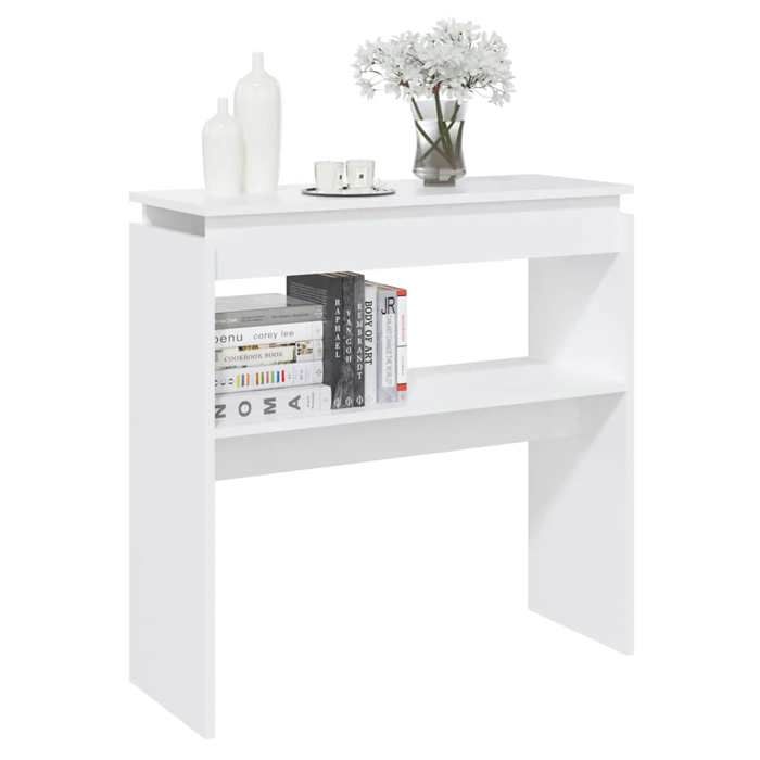 CHIC Table console/Table dentrée - GKK - AVEC Dessus robuste blanc 80x30x80 cm bois dingénierie @885