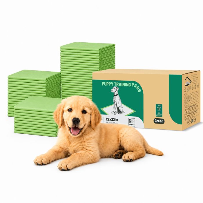 Lot de 100 Alèses Jetables Pour Chiot 56x56cm Tapis Educateur Chiot Super Absorbant Extra Épais Anti-Fuites Bord Séchage Rapide