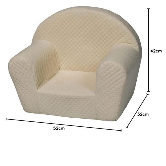Fauteuil enfant cappuccino - VELINDA - Marron - Mousse