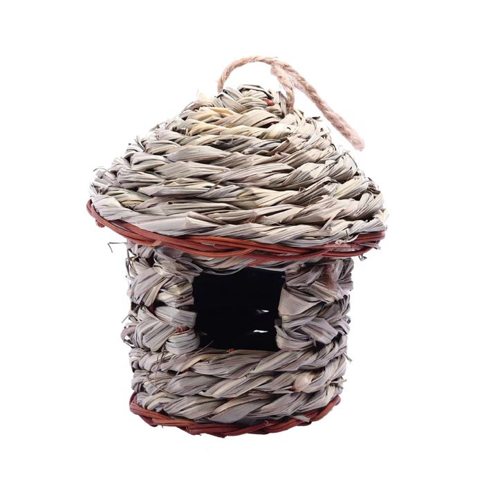 Nid D'oiseau Suspendu Nichoir Tissé À La Main Pour Décoration De Jardin Extérieur