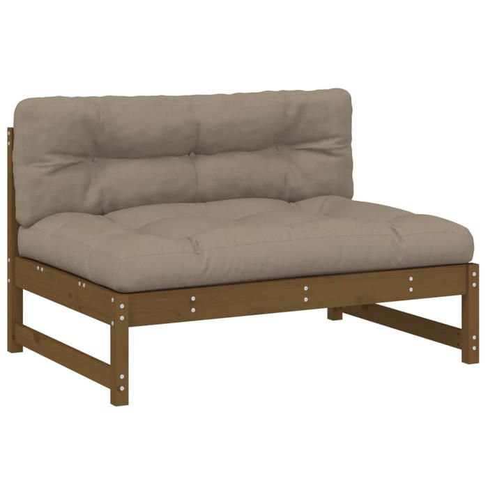 NEW 2025 Sofa de jardin - GKK - Banc central - 120x80 cm marron miel bois de pin massif GGK2531